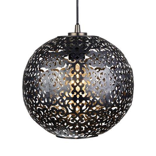 Подвесной светильник Oriental patterns Pendant Black Черный в Саратове | Loft Concept 