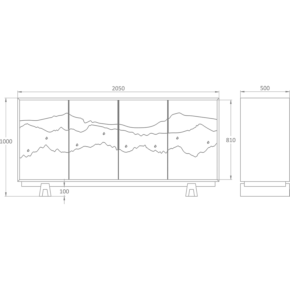 Буфет Okinawa Taupe Large в Саратове