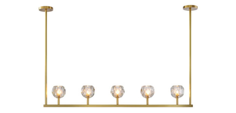 Люстра RH Boule De Cristal Linear Chandelier 5 Люстра RH Boule De Cristal Linear Chandelier 5 - Loft-Concept в Саратове
