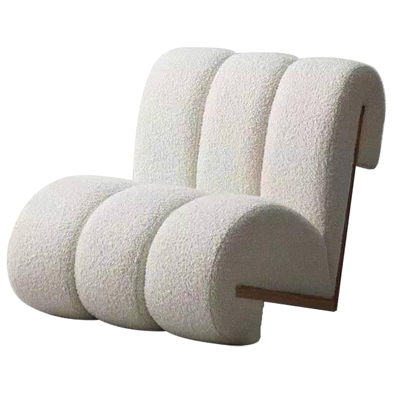 Кресло Frazier Boucle Armchair ivory ( слоновая кость ) Древесина Кресло Frazier Boucle Armchair ivory ( слоновая кость ) Древесина в Саратове | Loft Concept