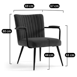 Кресло бархатное с подлокотниками на металлическом каркасе Oriel Retro Armchair Кресло бархатное с подлокотниками на металлическом каркасе Oriel Retro Armchair в Саратове