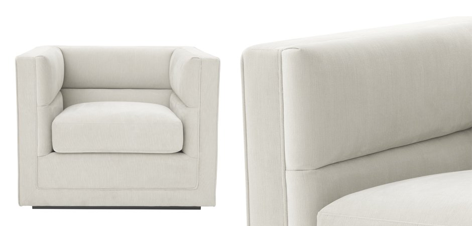 Кресло Eichholtz Сhair Adonia Pebble grey Кресло Eichholtz Сhair Adonia Pebble grey - Loft-Concept в Саратове