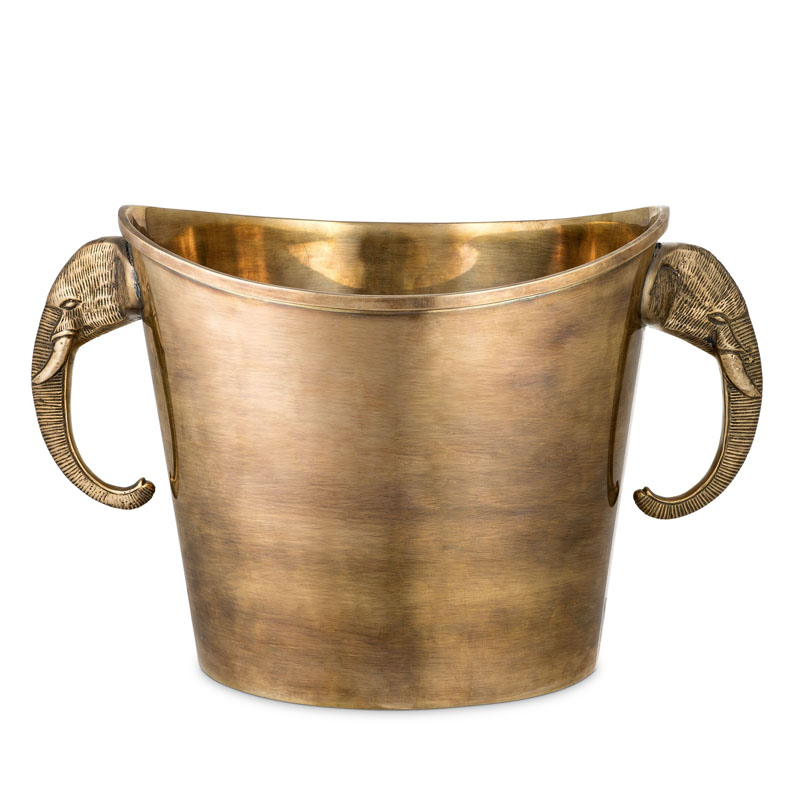 Ведерко для льда Eichholtz WINE COOLER MAHARAJA brass Винтажная латунь в Саратове | Loft Concept 