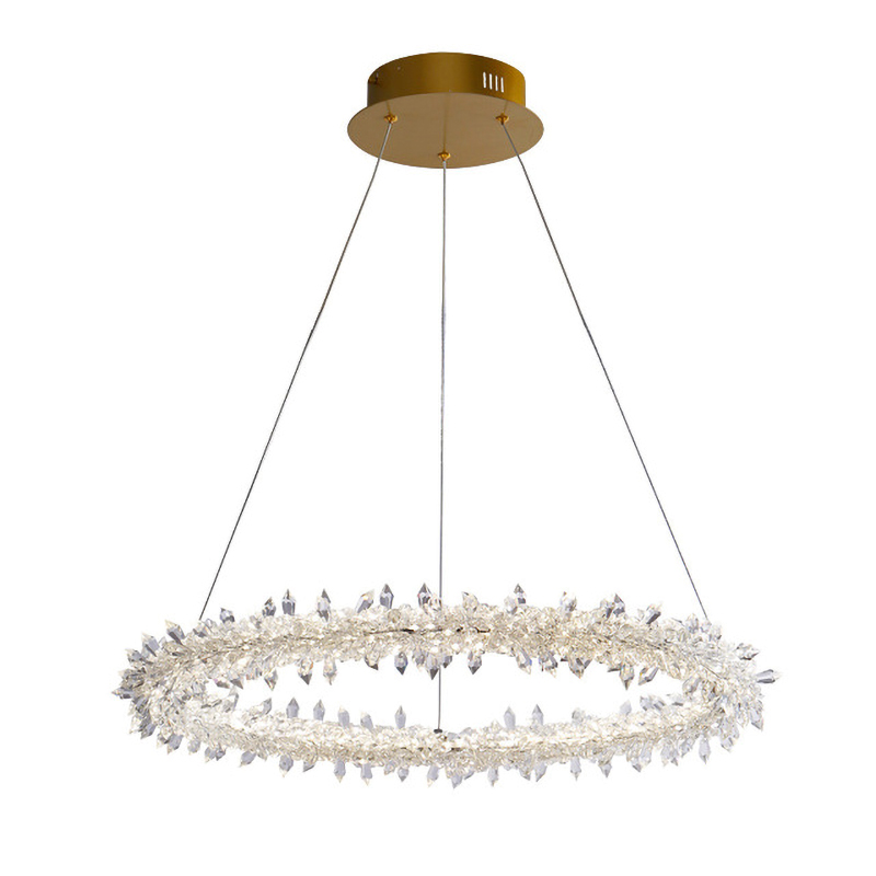 Люстра Crystal round chandelier Прозрачный Латунь в Саратове | Loft Concept 