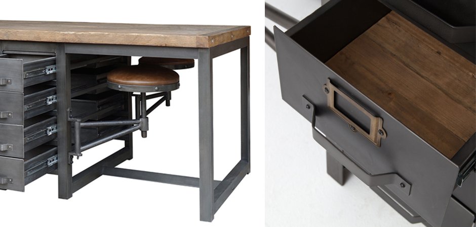 Большой рабочий стол Rupert Work Table Rustic Большой рабочий стол Rupert Work Table Rustic - Loft-Concept в Саратове