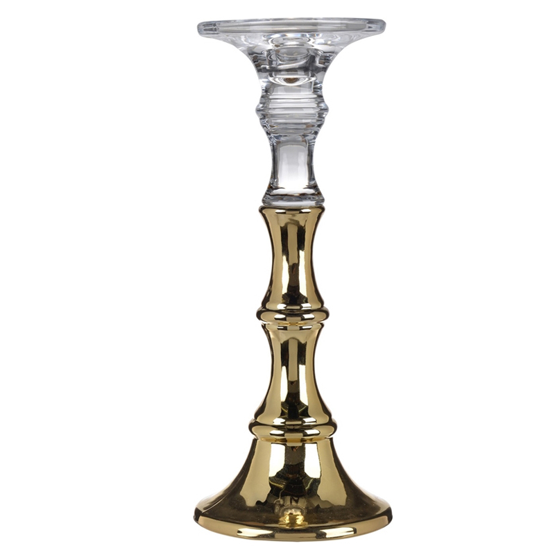 Подсвечник Eugenie Candlestick 30 Глянцевое золото в Саратове | Loft Concept 