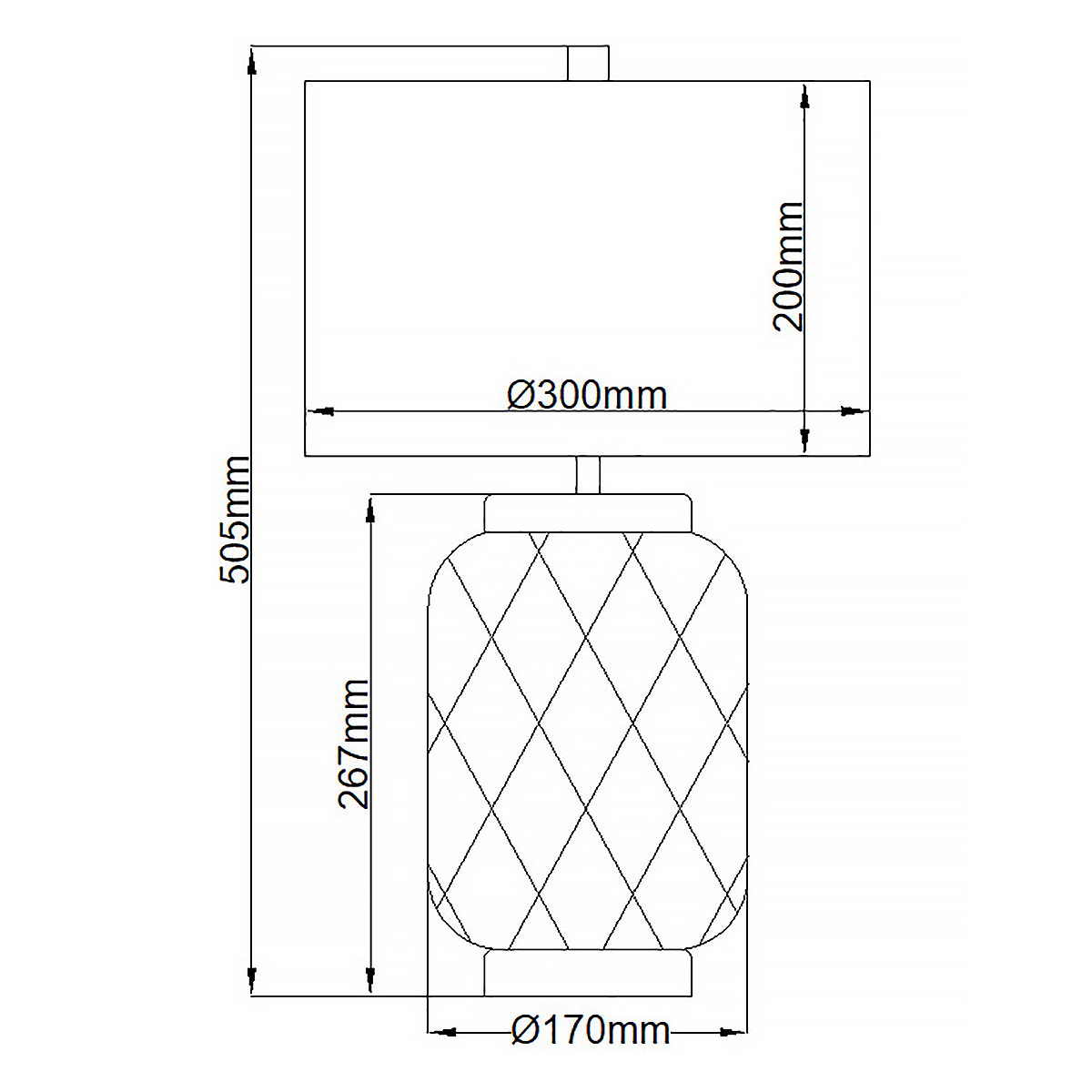 Настольная лампа с цилиндрическим абажуром и прозрачным стеклянным основанием Quintiesse в Саратове