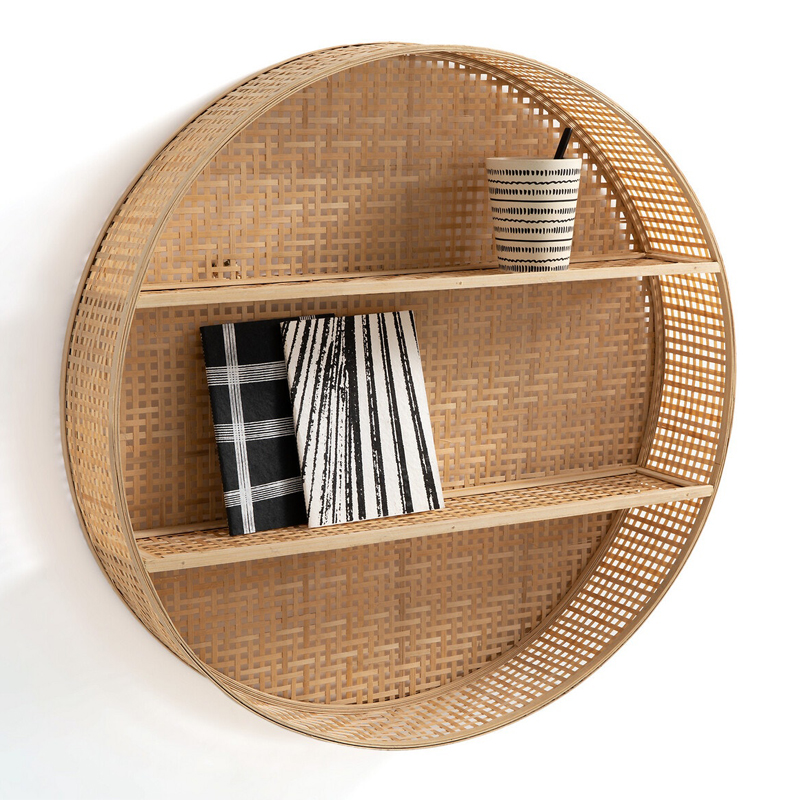 Полка Wicker Bamboo Shelf cells Полка Wicker Bamboo Shelf cells в Саратове | Loft Concept
