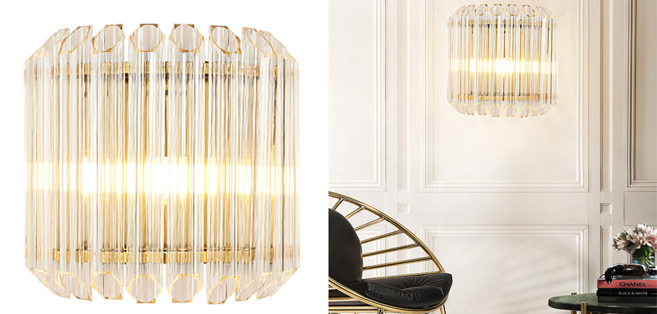 Бра Hexagon Wall Lamp прозрачное стекло Бра Hexagon Wall Lamp прозрачное стекло - Loft-Concept в Саратове