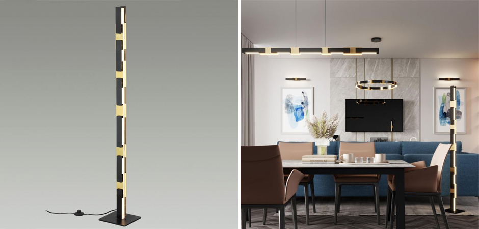 Торшер Shades of Gold с выключателем Торшер Shades of Gold с выключателем - Loft-Concept в Саратове
