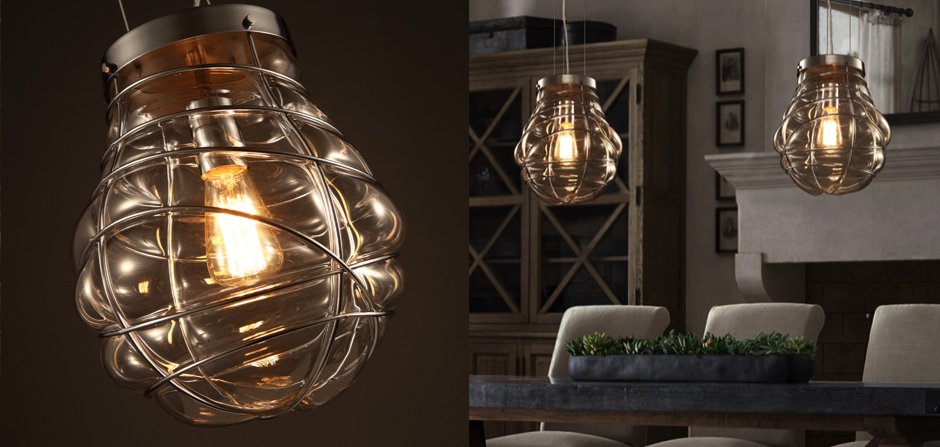 Подвесной светильник Steampunk Glass Shape Подвесной светильник Steampunk Glass Shape - Loft-Concept в Саратове
