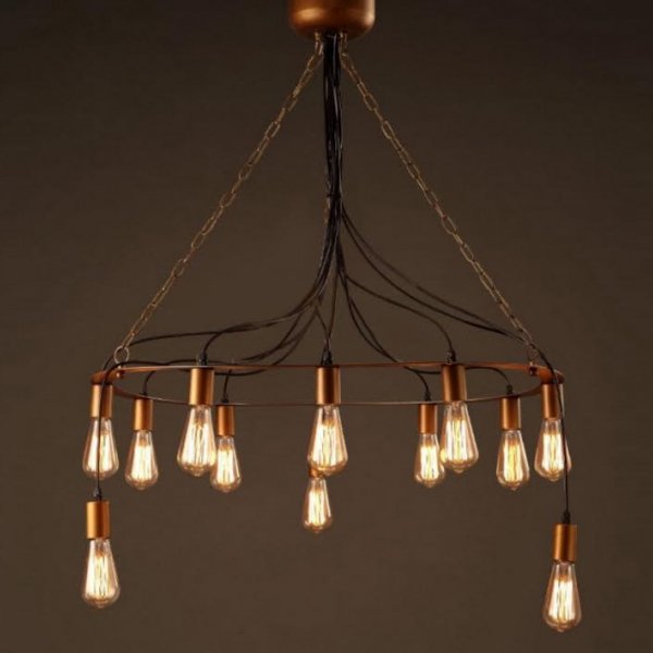 Люстра Blood Wire Chandelier Black 12 Золотой Черный в Саратове | Loft Concept 