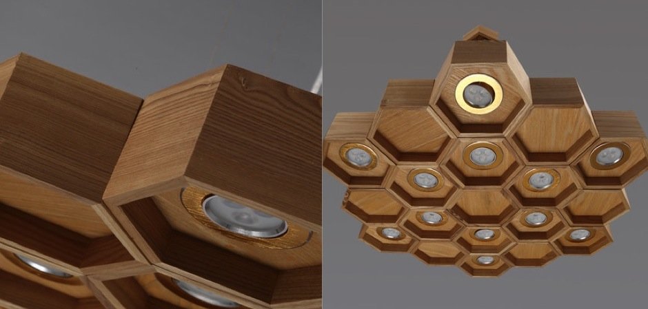 Люстра Honeycomb 12 Loft Wooden Ecolight Люстра Honeycomb 12 Loft Wooden Ecolight - Loft-Concept в Саратове