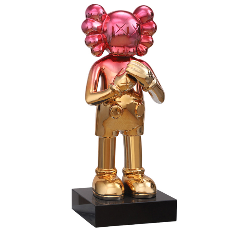 Статуэтка KAWS Gradient Gold Red on stand Золотой Красный в Саратове | Loft Concept 