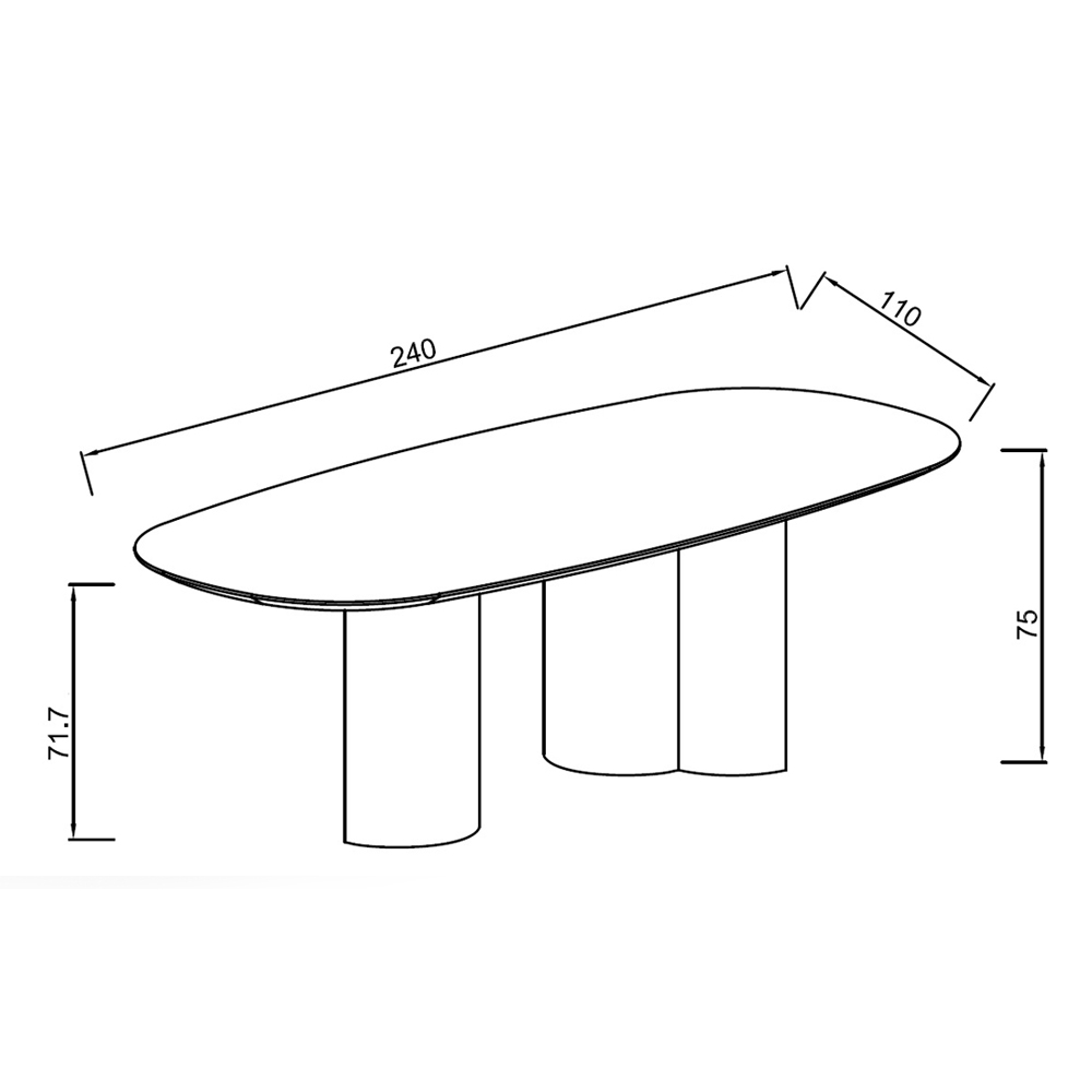 Стол обеденный мраморный с колоннами Marble Column Table в Саратове