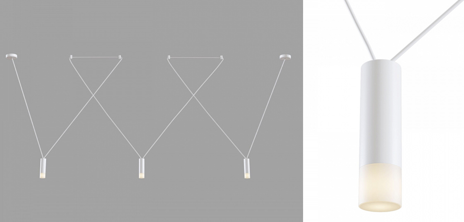 Wireflow LED White Suspension lam 3 патрона Wireflow LED White Suspension lam 3 патрона - Loft-Concept в Саратове