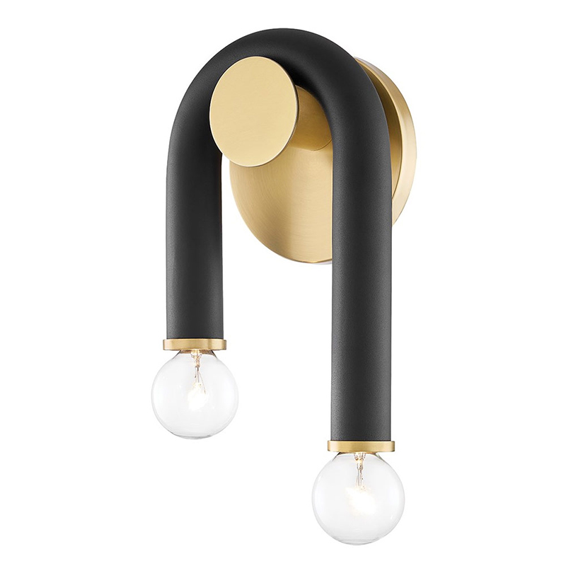 Бра Paulson floppy wall sconce gold Черный Золотой в Саратове | Loft Concept 