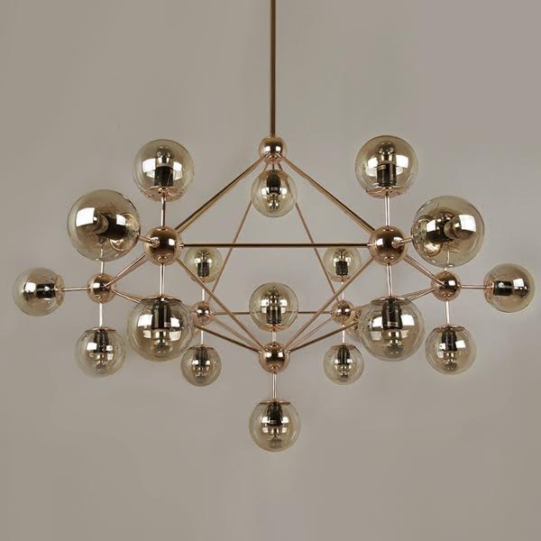 Люстра Modo Chandelier Gold Золотой в Саратове | Loft Concept 