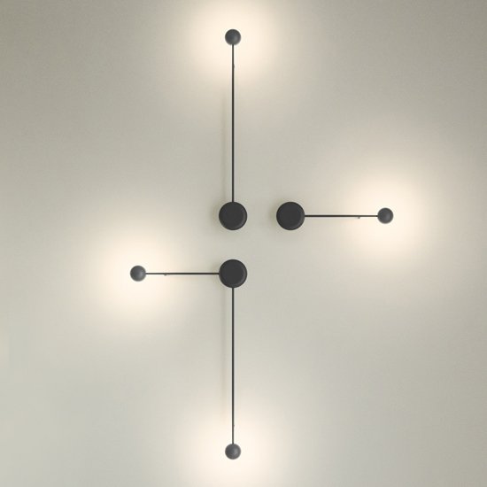 Бра Pin Wall Light black Белый в Саратове | Loft Concept 