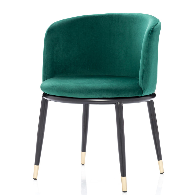 Стул Dining Chair Foucault Green Зеленый Черный Золотой в Саратове | Loft Concept 