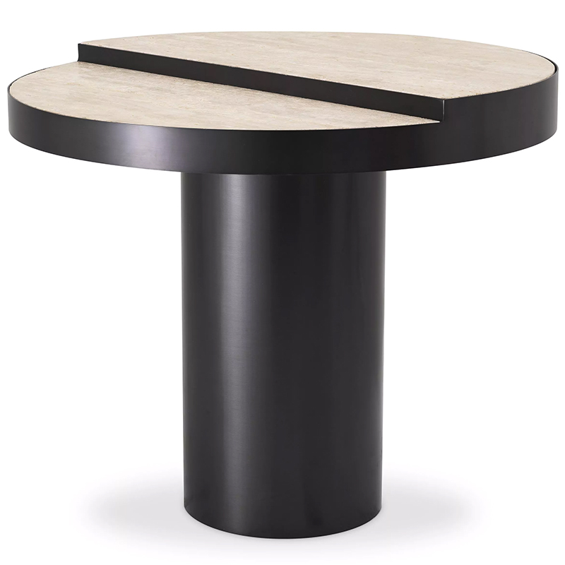 Приставной столик Eichholtz Side Table Excelsior Черный Песочный в Саратове | Loft Concept 