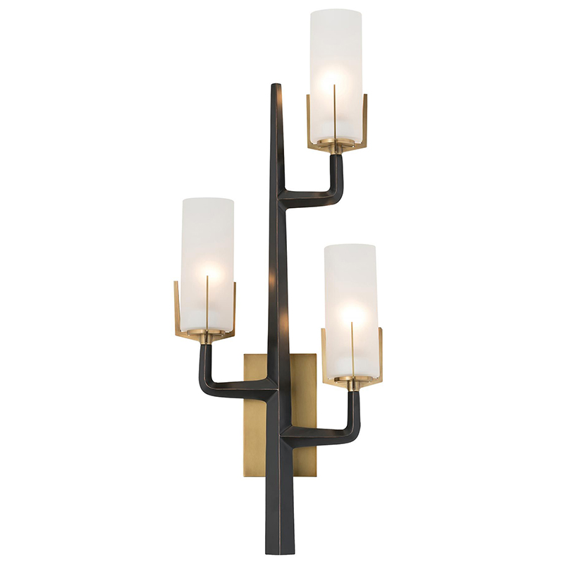 Бра Arteriors GRIFFIN SCONCE Черный Латунь Белый в Саратове | Loft Concept 