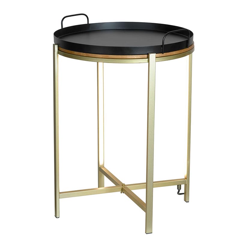 Приставной стол Nagib Side Table Bronze LED Бронза в Саратове | Loft Concept 