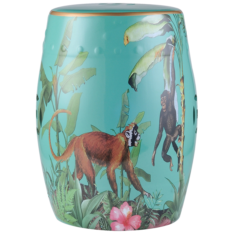 Керамический табурет Monkey Tropical Animal Ceramic Stool Turquoise Мульти Бирюзовый Керамический табурет Monkey Tropical Animal Ceramic Stool Turquoise Мульти Бирюзовый в Саратове | Loft Concept
