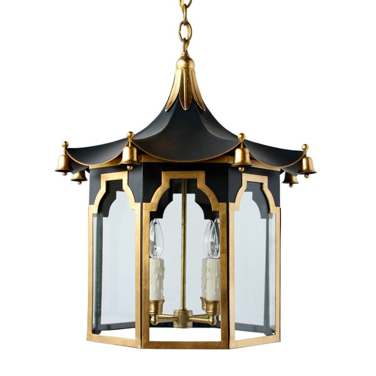 Люстра Pendant Lamp Chinese Pagoda Черный Золотой в Саратове | Loft Concept 