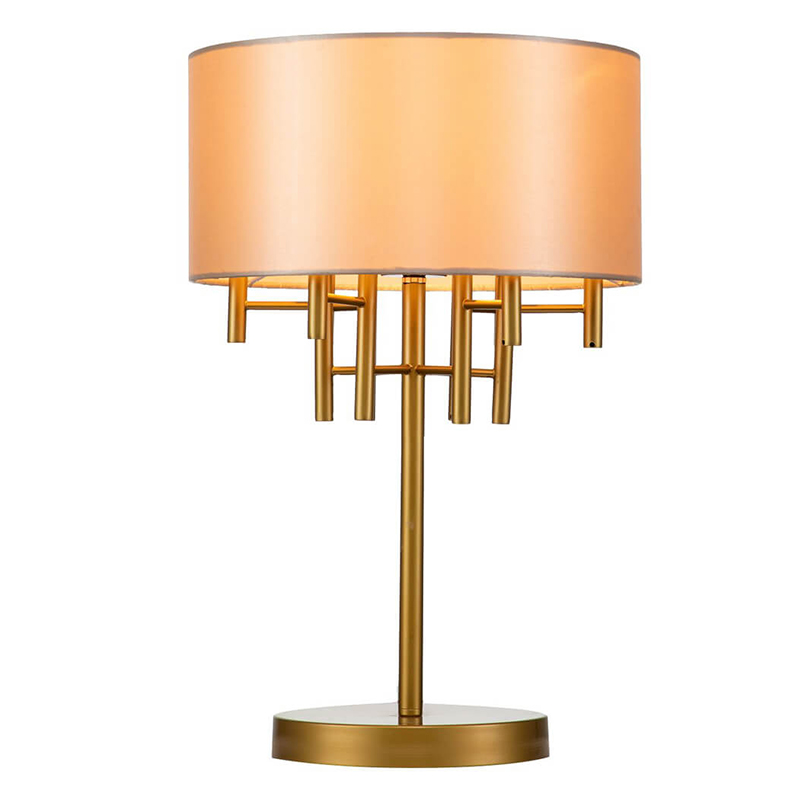 Настольная лампа Латунь Oswell Lampshade Table Lamp Латунь Бежевый в Саратове | Loft Concept 