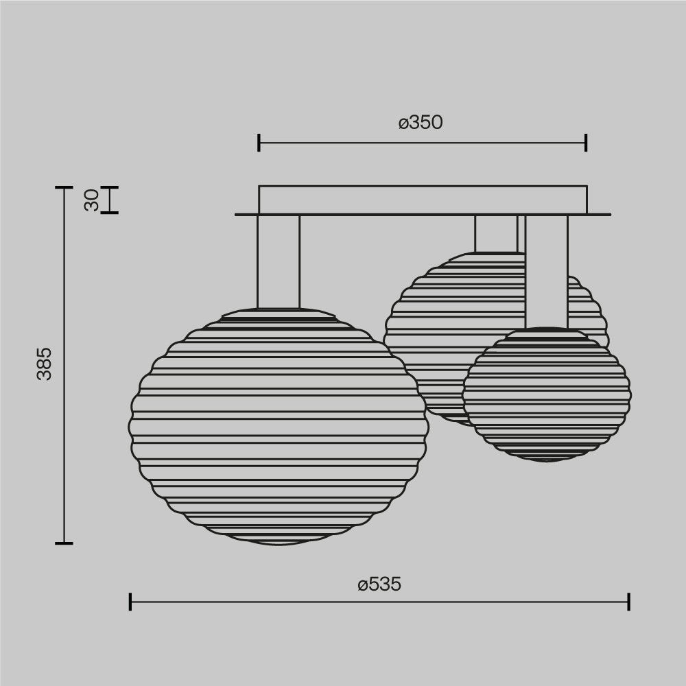 Потолочный светильник Triple ribbed base в Саратове