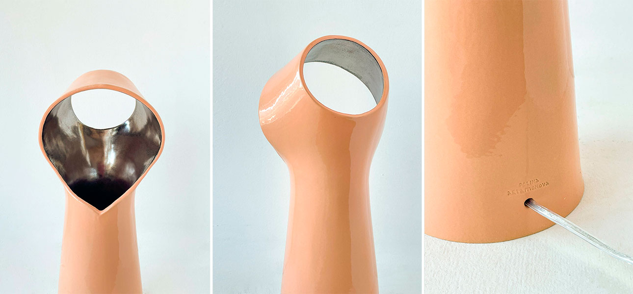 Настольная лампа NUN лососёвая - фото №2