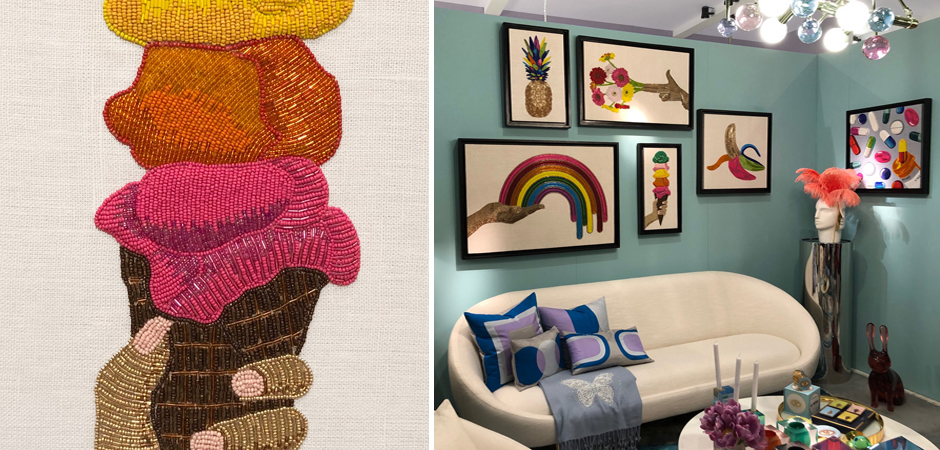Панно Jonathan Adler ICE CREAM BEADED WALL ART Панно Jonathan Adler ICE CREAM BEADED WALL ART - Loft-Concept в Саратове