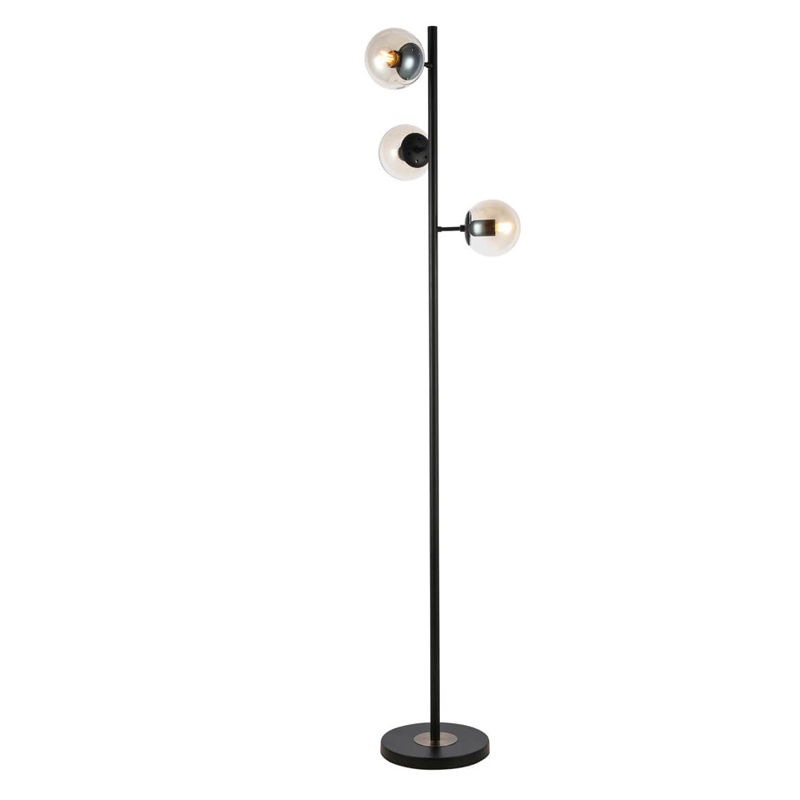 Торшер Modo Floor Lamp Ambre Black Черный Янтарный в Саратове | Loft Concept 