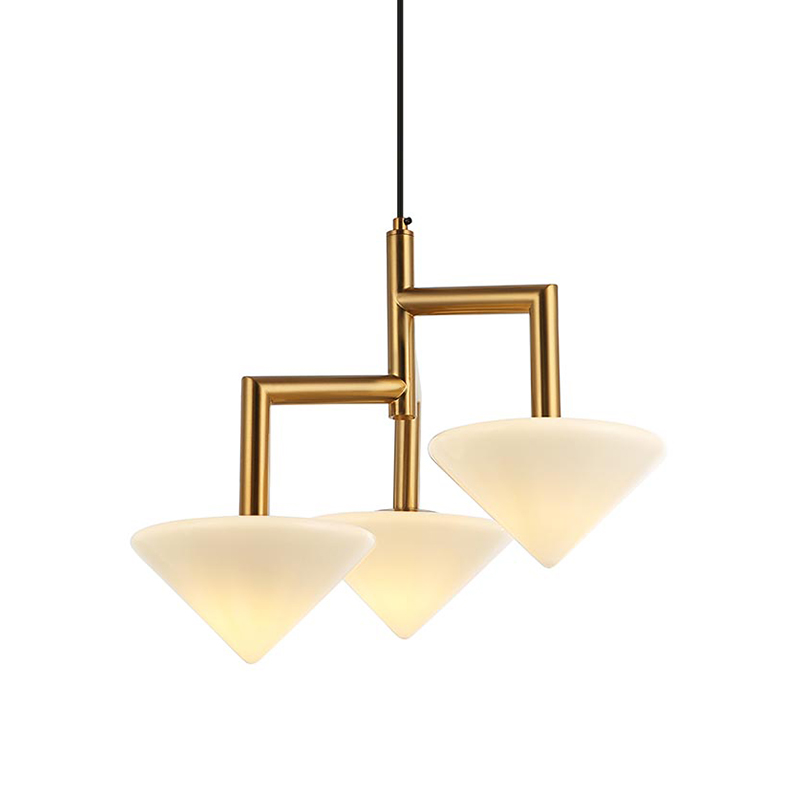 Люстра Acantha Gold Lamp Золотой Белый в Саратове | Loft Concept 