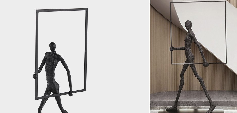 Торшер Man carries light square Торшер Man carries light square - Loft-Concept в Саратове