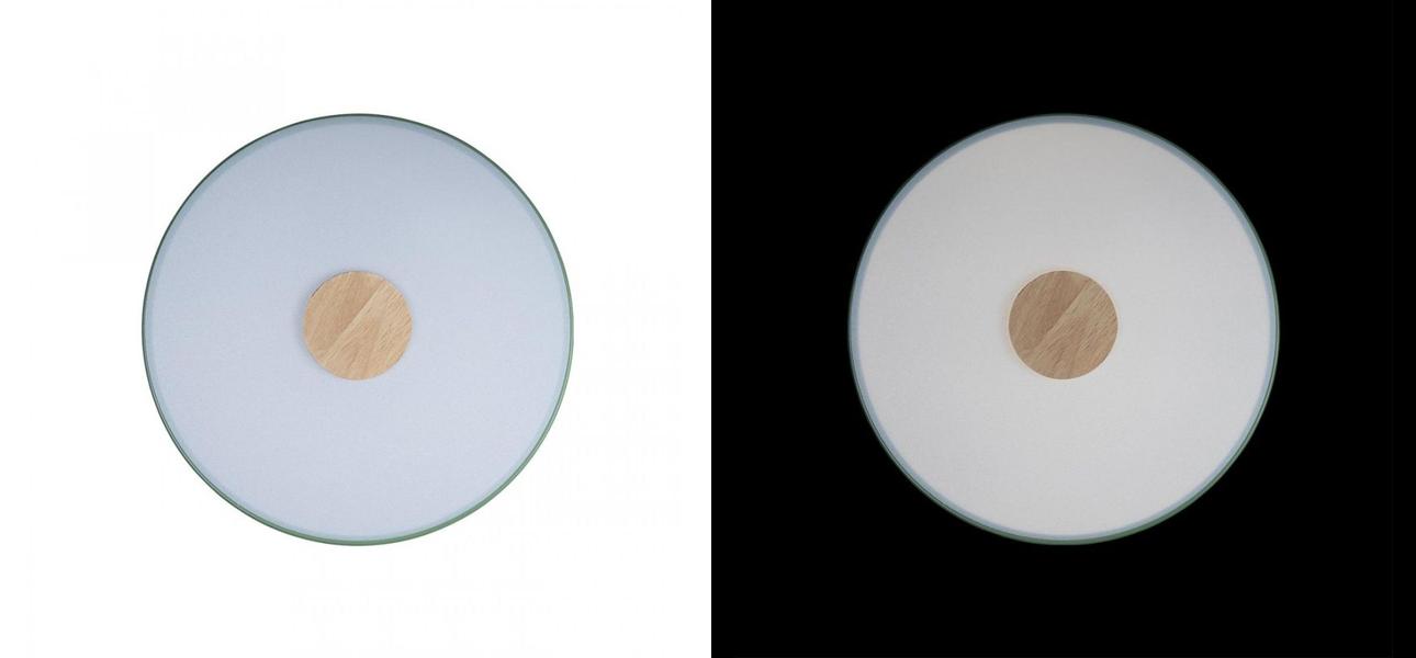 Потолочный светильник Wooden Wheels Green диаметр 40 - фото №1