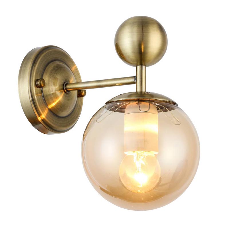 Бра Demian Bronze Wall Lamp Бронза Янтарный в Саратове | Loft Concept 