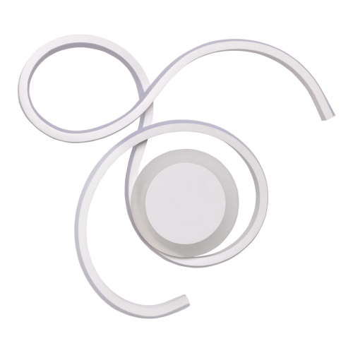 Бра белого цвета с изогнутыми световыми линиями и круглым основанием Luke Lampco Tracer Lamp Белый в Саратове | Loft Concept 