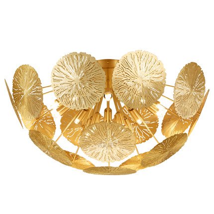 Потолочный светильник GLOBAL VIEWS LILY PAD ceiling lamp Латунь Потолочный светильник GLOBAL VIEWS LILY PAD ceiling lamp Латунь в Саратове | Loft Concept