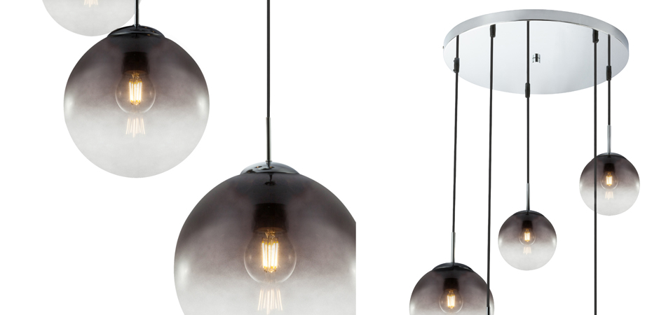 Люстра Ball Sunrise Pendant lamp smok 5 плафона Люстра Ball Sunrise Pendant lamp smok 5 плафона - Loft-Concept в Саратове