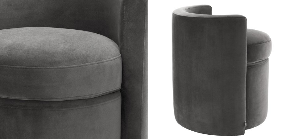 Кресло Eichholtz Stool Arcadia dark grey Кресло Eichholtz Stool Arcadia dark grey - Loft-Concept в Саратове