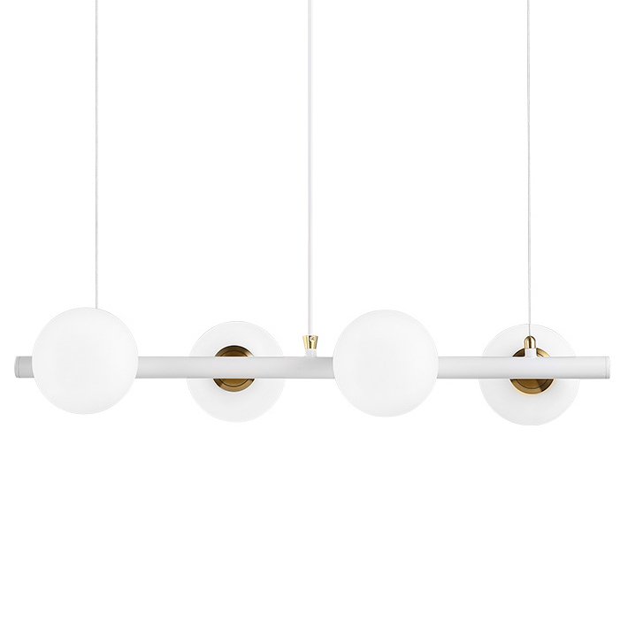 Светильник Bubble Stik four Chandelier Белый Золотой в Саратове | Loft Concept 