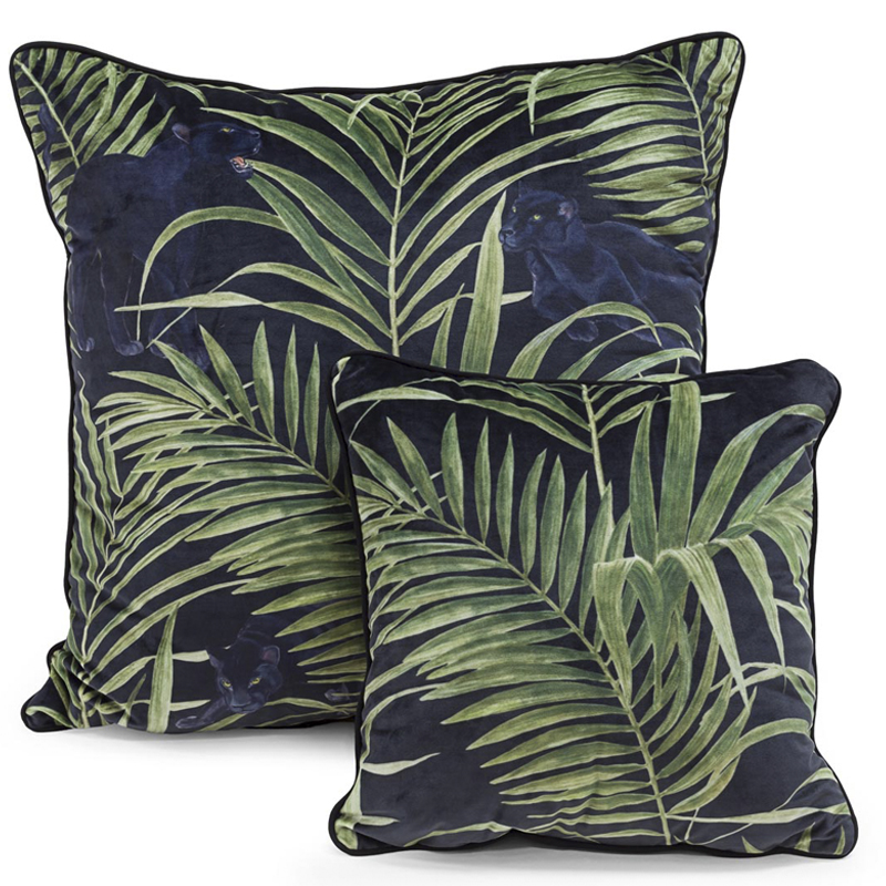 Комплект подушек SET PILLOW ABHIKA black-green Зеленый Черный в Саратове | Loft Concept 