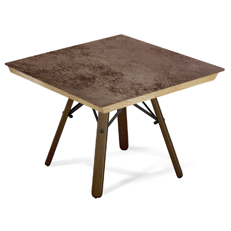 Стол журнальный c коричневой квадратной столешницей из керамики Charm Coffee Table Коричневый Стол журнальный c коричневой квадратной столешницей из керамики Charm Coffee Table Коричневый в Саратове | Loft Concept