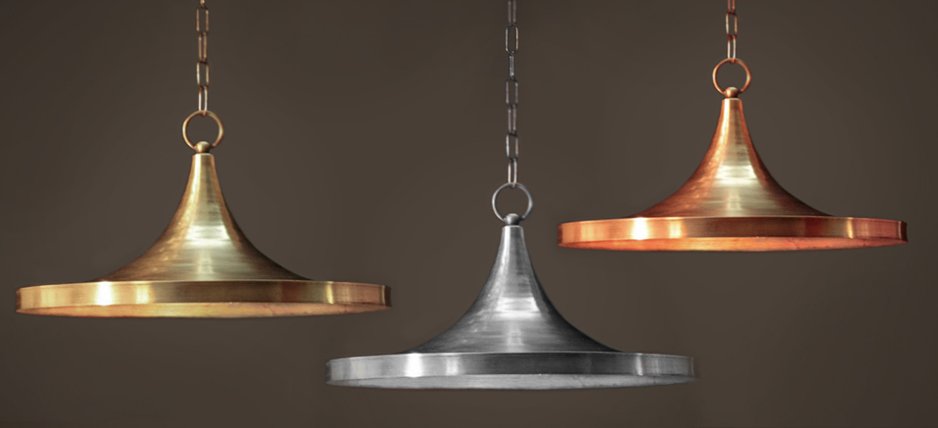 Подвесной светильник Copper Pendant Lamp Beat Light Wide Подвесной светильник Copper Pendant Lamp Beat Light Wide - Loft-Concept в Саратове