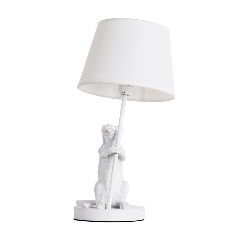 Настольная лампа White Mouse holding a lamp Белый в Саратове | Loft Concept 