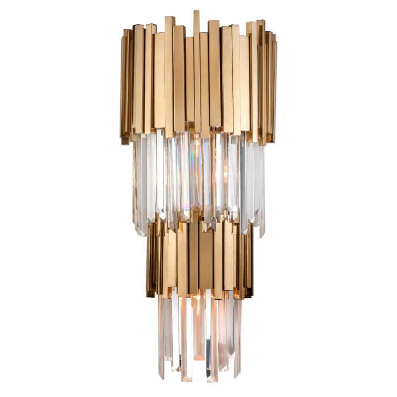 Бра Luxxu Modern Cascade Wall Lamp Gold 71 Золотой Прозрачное Стекло в Саратове | Loft Concept 