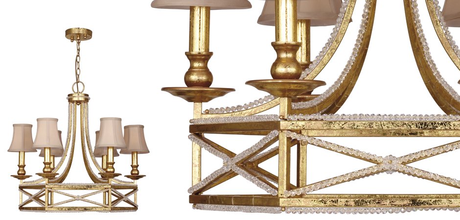 Люстра Foiling Spider Web Gold 6 Люстра Foiling Spider Web Gold 6 - Loft-Concept в Саратове