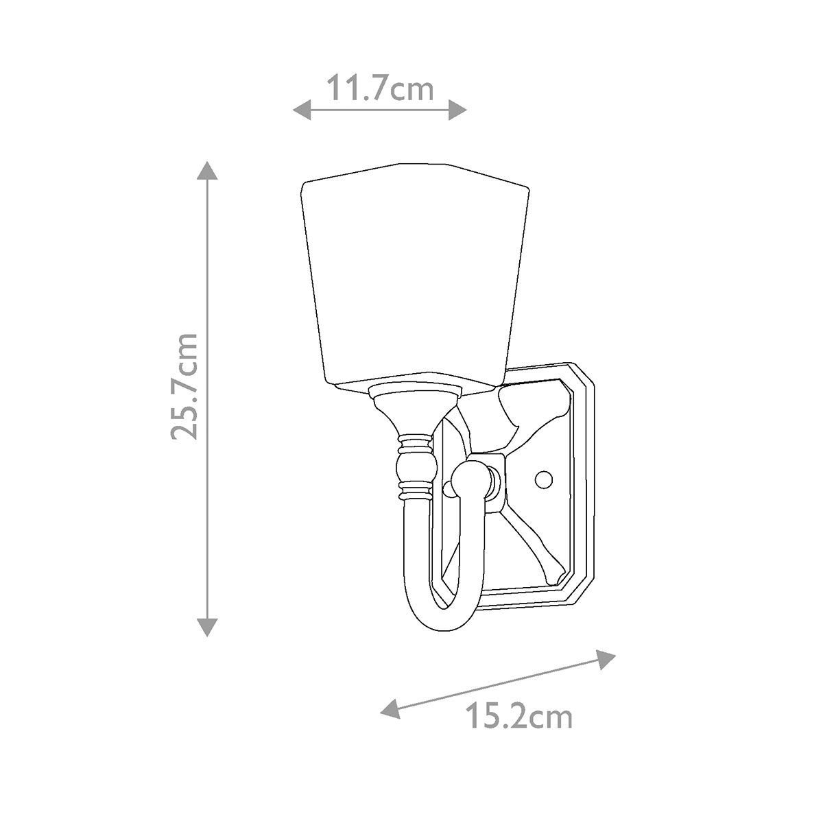 Бра для ванных комнат с белым матовым плафоном квадратной формы на основании цвета хром Feiss в Саратове